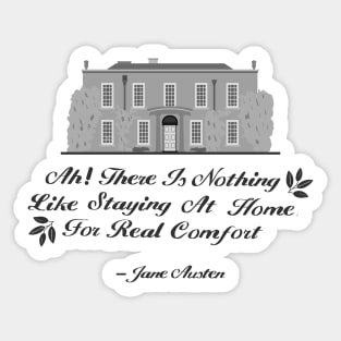 Jane Austen Home Quote Design Sticker